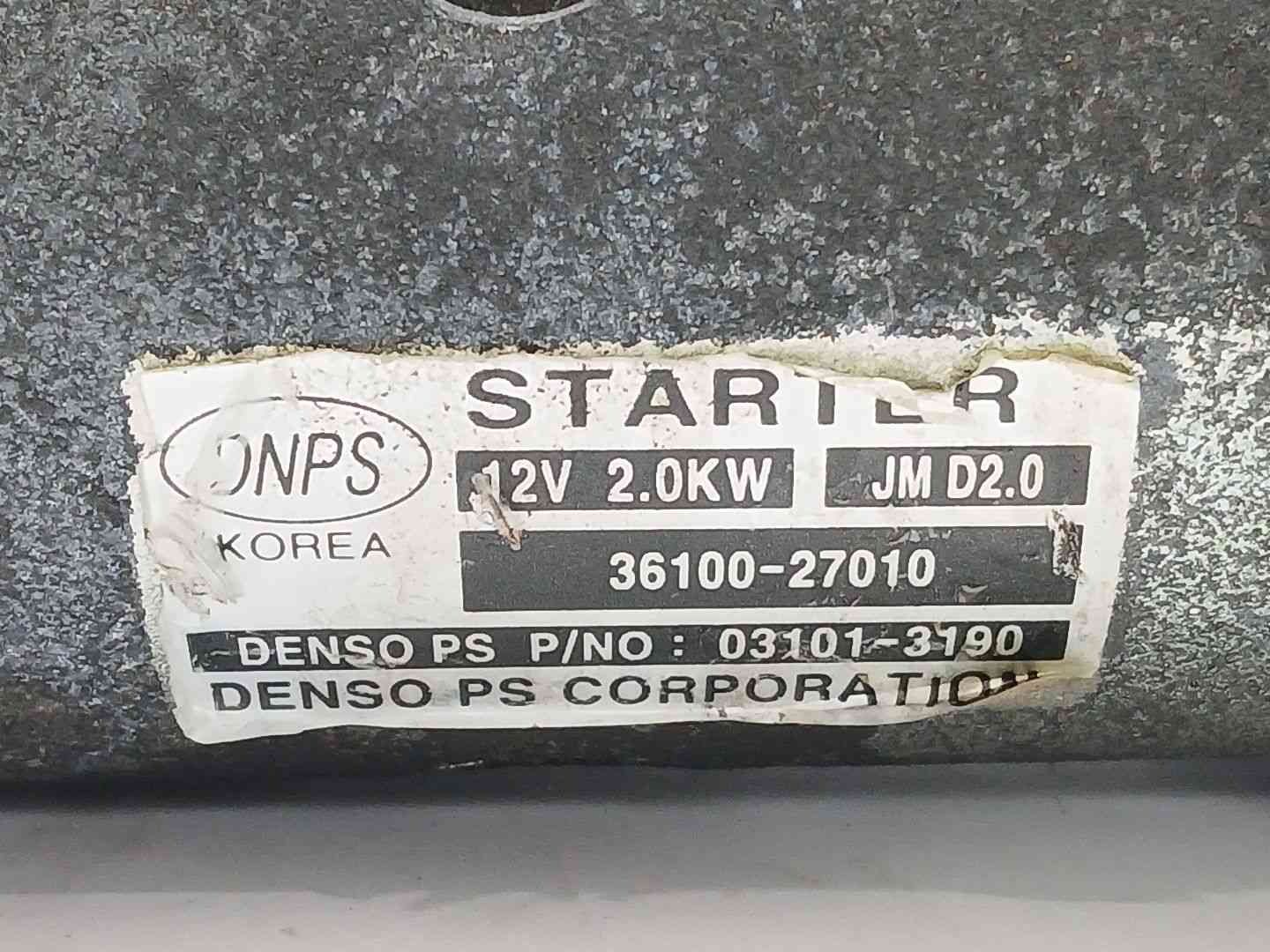 MOTOR ARRANQUE KIA CARENS III Monospace (UN) 3610027010 3610027010 - Vista 2