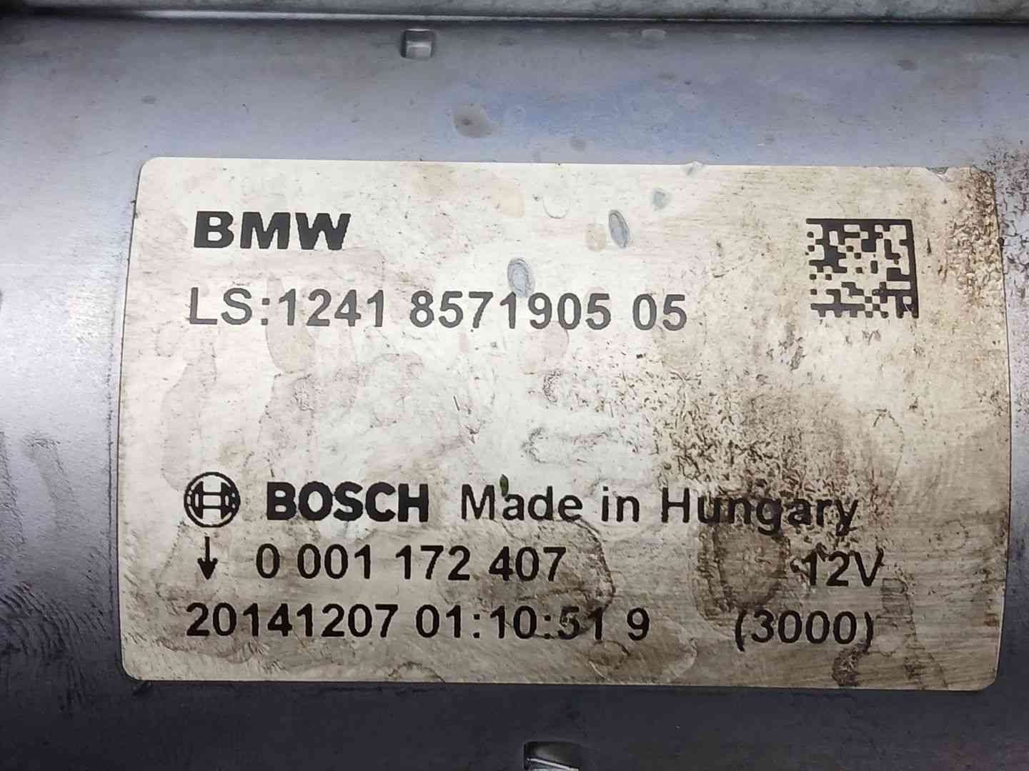 MOTOR ARRANQUE BMW 3 (F30, F80) 1241857190505 / 0001172407 12418571905050001172407 - Vista 3