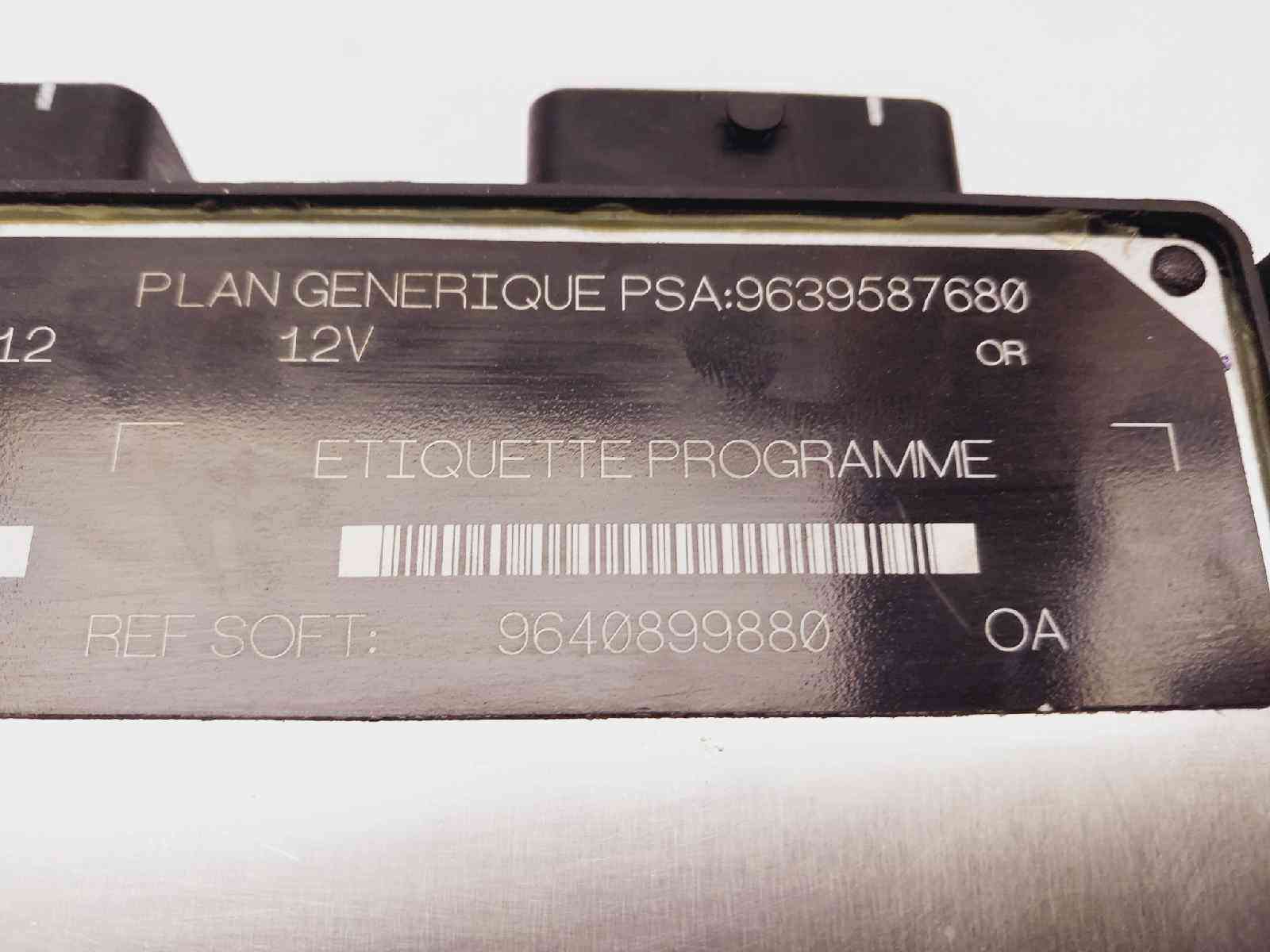 CENTRALITA MOTOR UCE PEUGEOT 206 BERLINA 9640899880 / 9639587680 96408998809639587680 - Vista 2