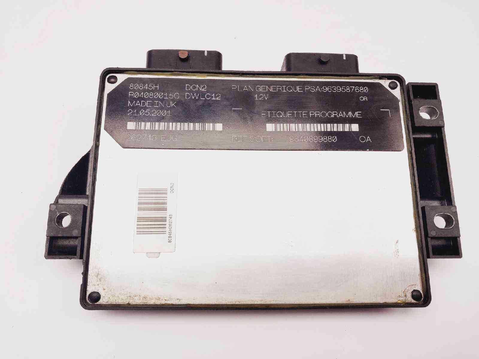 CENTRALITA MOTOR UCE PEUGEOT 206 BERLINA 9640899880 / 9639587680 96408998809639587680 - Vista 3