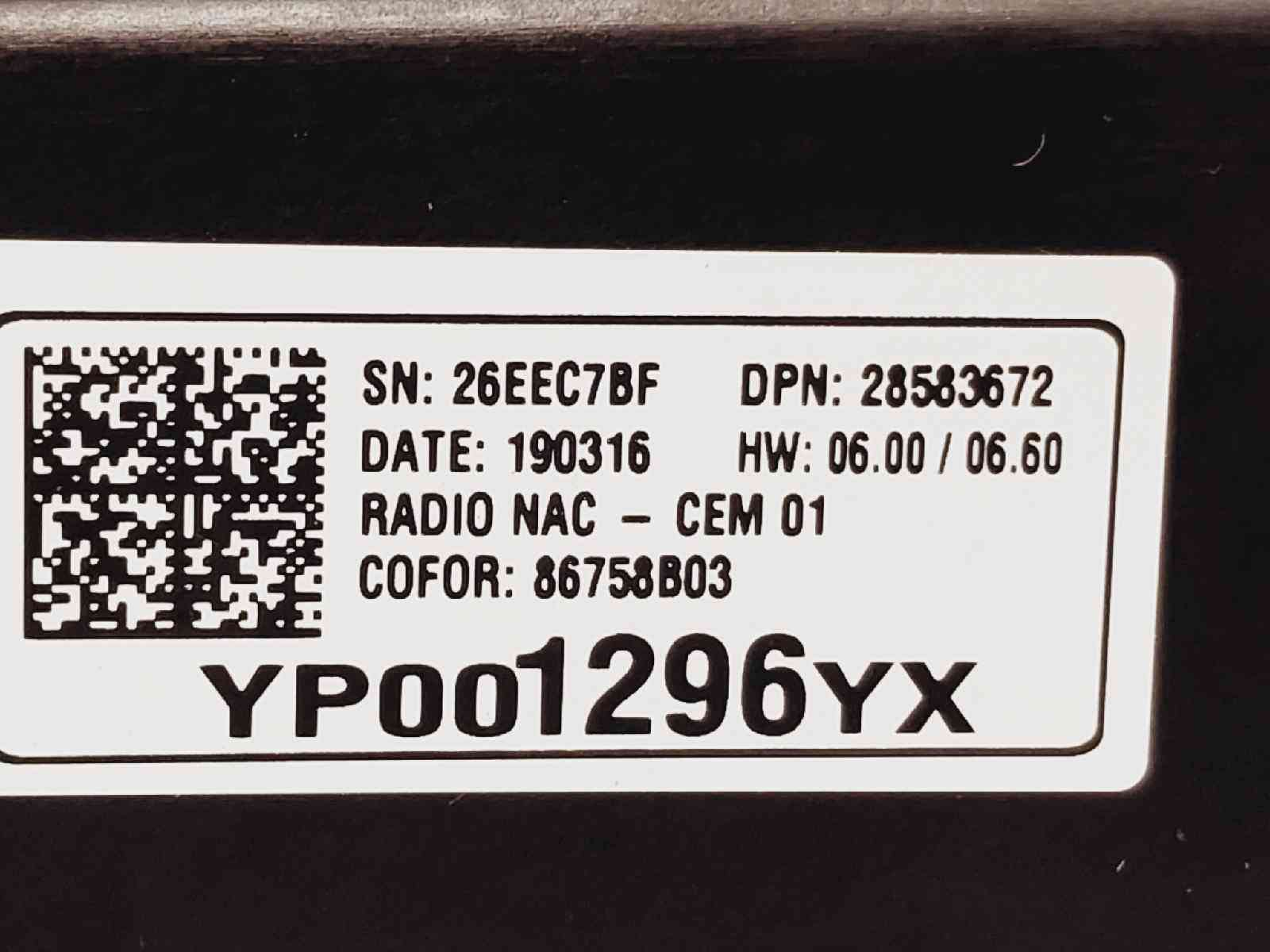 PANTALLA MULTIFUNCION OPEL CROSSLAND X YP001296YX / 28583672 YP001296YX28583672 - Vista 2