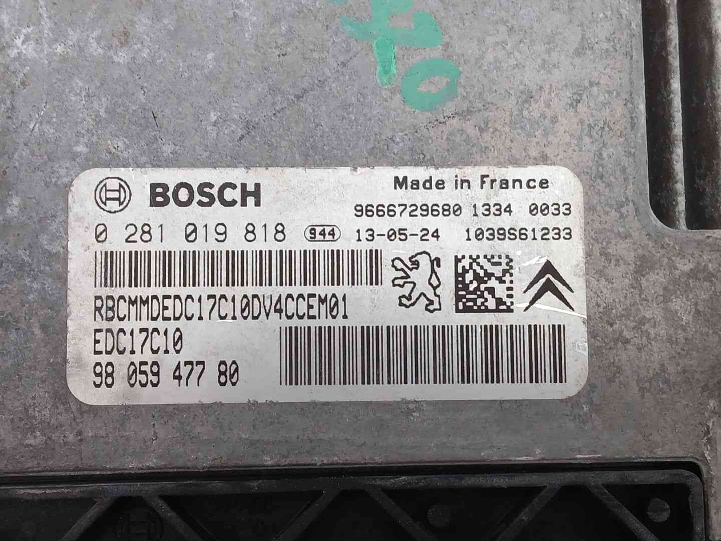 CENTRALITA MOTOR UCE CITROËN C3 9805947780 / 9666729680 98059477809666729680 - Vista 2