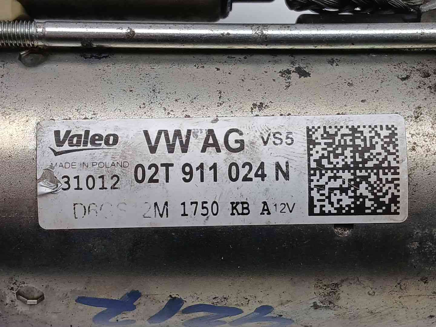 MOTOR ARRANQUE VOLKSWAGEN POLO V (6R1, 6C1) 02T911024N 02T911024N - Vista 2