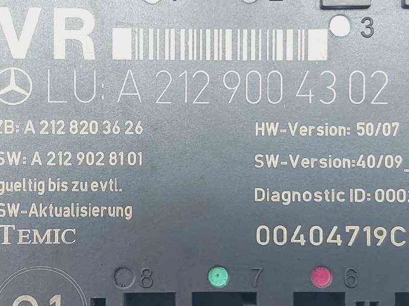 MODULO ELECTRONICO MERCEDES-BENZ CLASE C (W204) FAMILIAR A2129004302 / A2129028101 / A2128203626 A2129004302A2129028101A2128203626 - Vista 2
