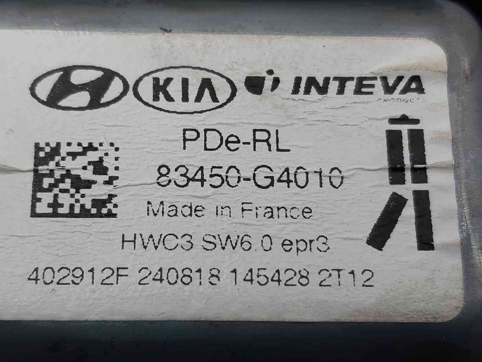 ELEVALUNAS TRASERO IZQUIERDO HYUNDAI I30 CW (PD) 9360000100 / 83450G4010 936000010083450G4010 - Vista 3