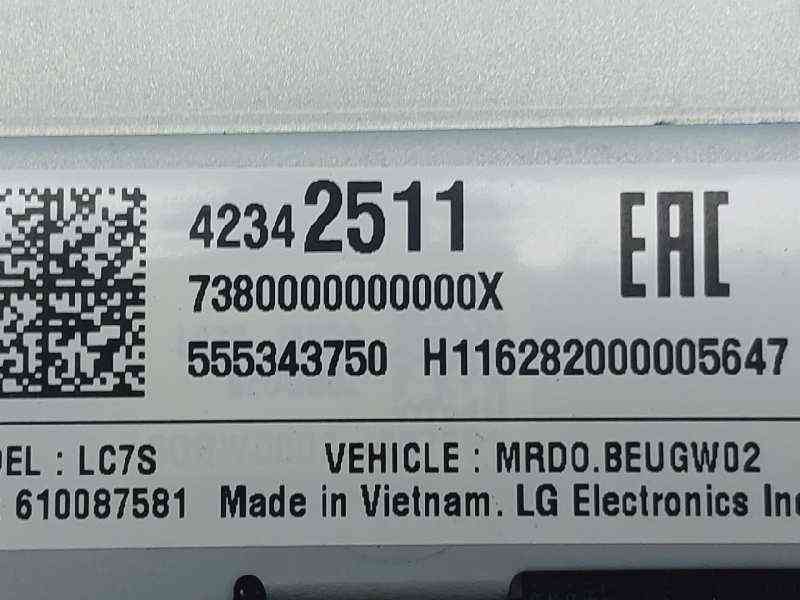PANTALLA MULTIFUNCION OPEL ASTRA K LIM. 5TÜRIG 42342511 / 555343750 42342511555343750 - Vista 2