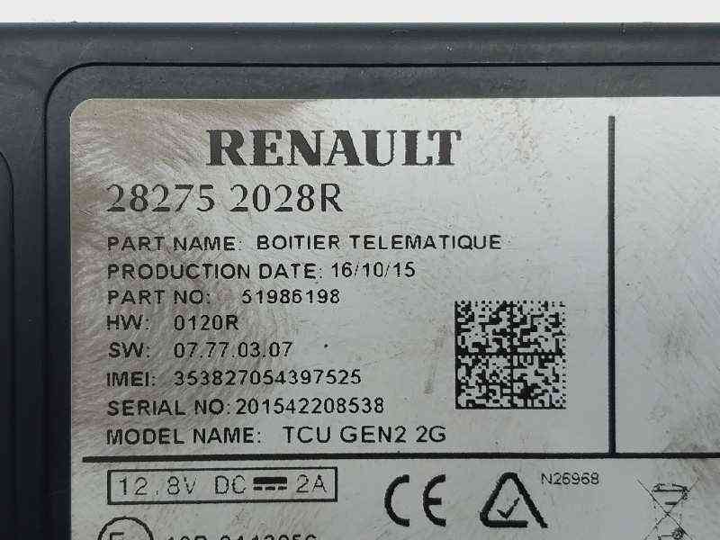 MODULO ELECTRONICO RENAULT KADJAR 282752028R / 51986198 282752028R51986198 - Vista 2