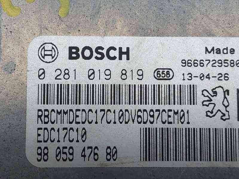 CENTRALITA MOTOR UCE CITROËN C4 LIM. 9605947680 / 0281019819 96059476800281019819 - Vista 3