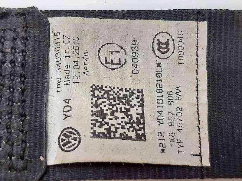 CINTURON SEGURIDAD TRASERO DERECHO VOLKSWAGEN SCIROCCO (137) 1K8857806RAA / 1K8857806 1K8857806RAA1K8857806 - Vista 2