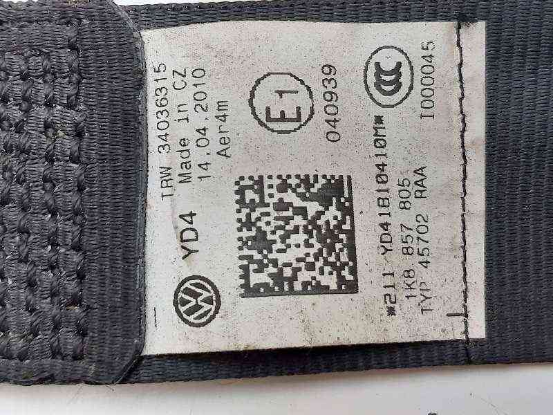 CINTURON SEGURIDAD TRASERO IZQUIERDO VOLKSWAGEN SCIROCCO (137) 1K8857805 1K8857805 - Vista 2