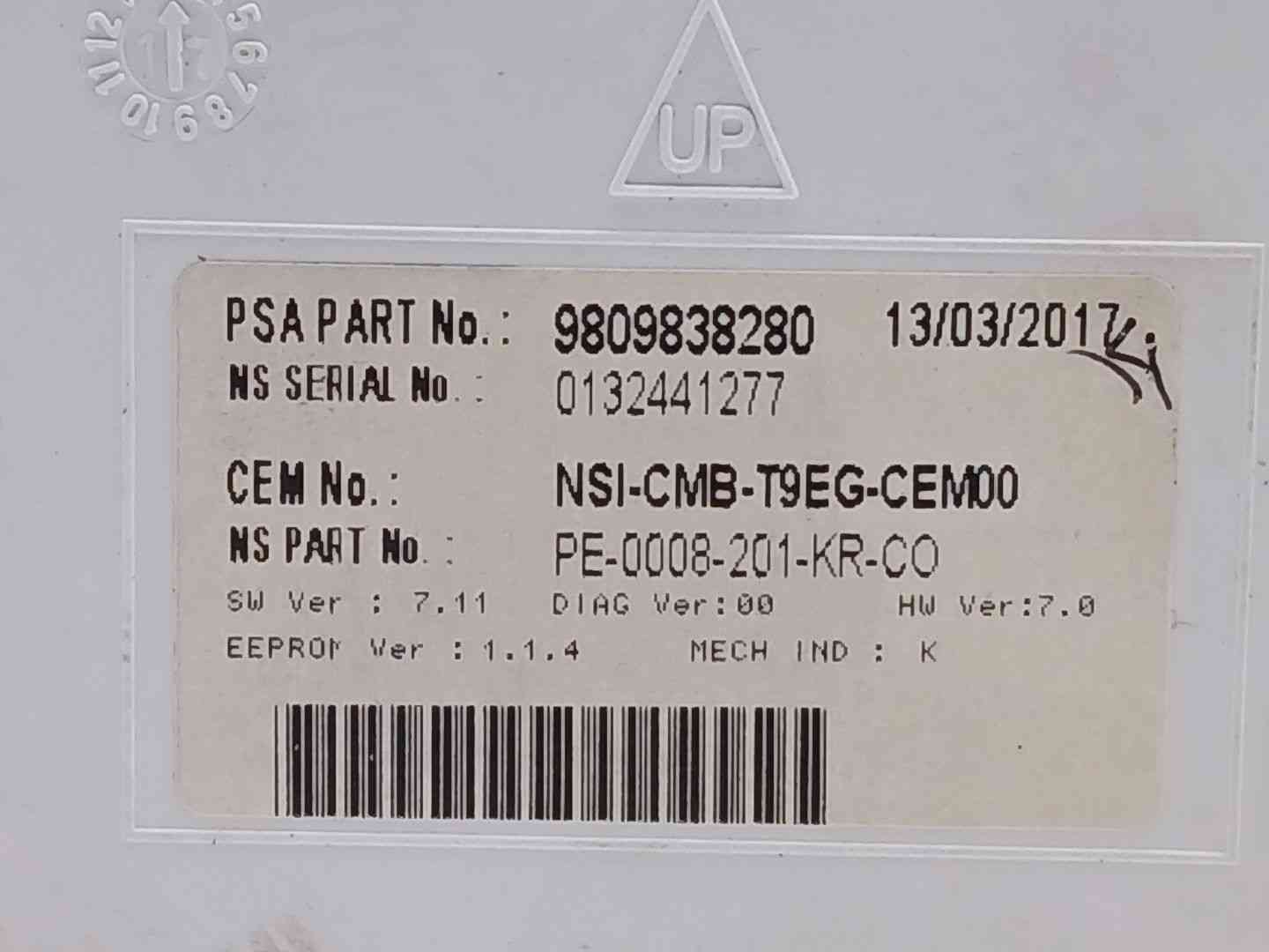 CUADRO INSTRUMENTOS PEUGEOT 308 II (LB_, LP_, LW_, LH_, L3_) 9809838280 9809838280 - Vista 3