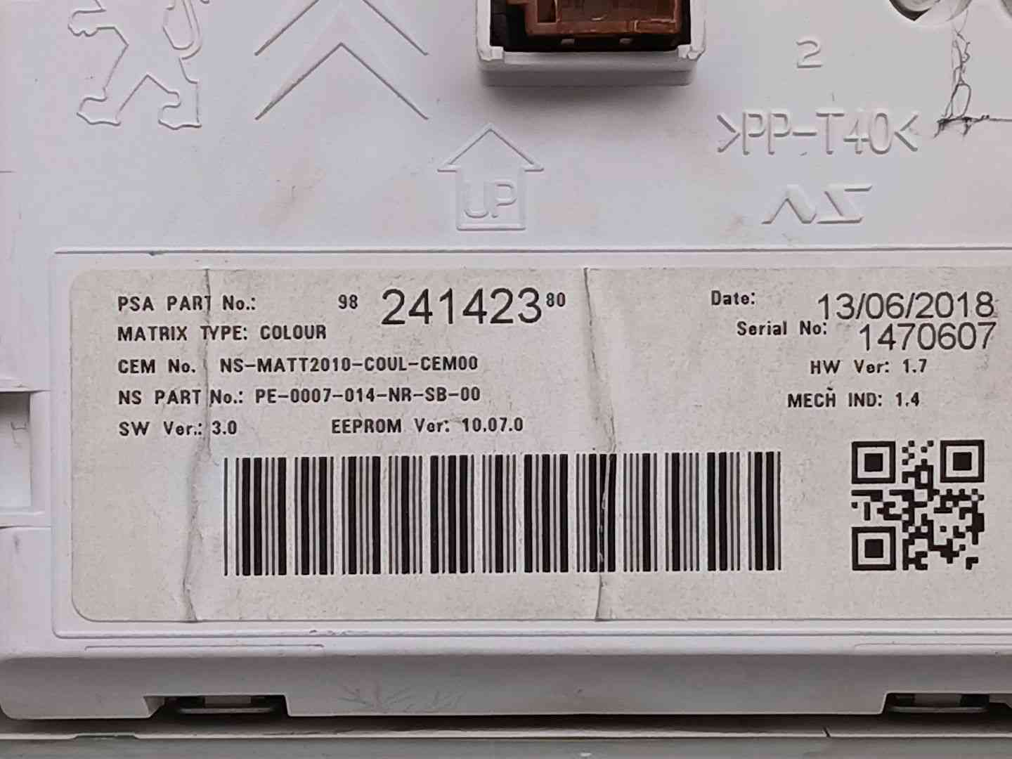 CUADRO INSTRUMENTOS PEUGEOT 2008 I (CU_) 9824142380 / 9824707380 98241423809824707380 - Vista 3