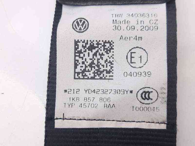 CINTURON SEGURIDAD TRASERO DERECHO VOLKSWAGEN SCIROCCO (137) 1K8857806RAA / 1K8857806 1K8857806RAA1K8857806 - Vista 3