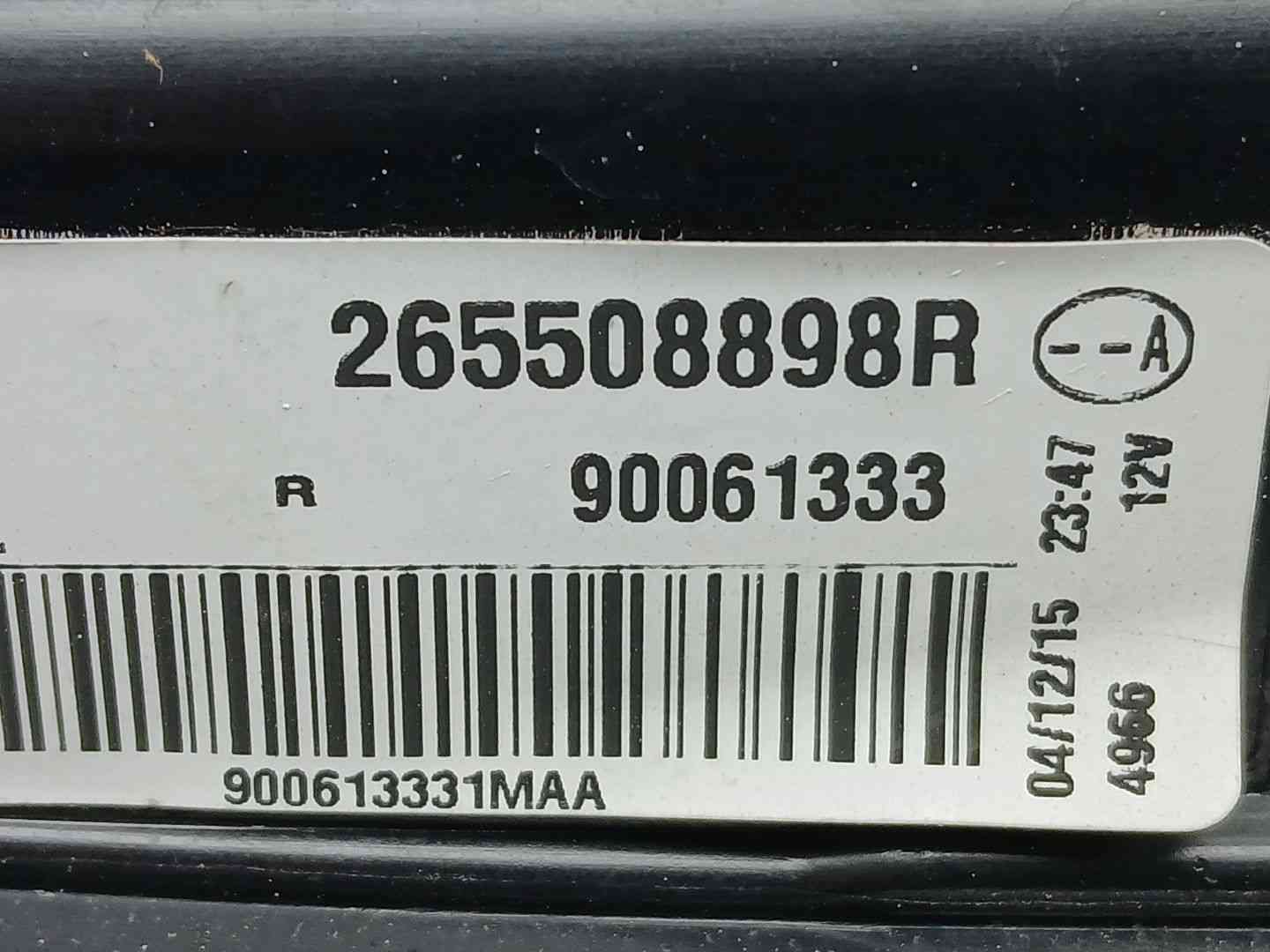 PILOTO TRASERO DERECHO INTERIOR RENAULT KADJAR (HA_, HL_) 265508898R / 90061333 265508898R90061333 - Vista 3