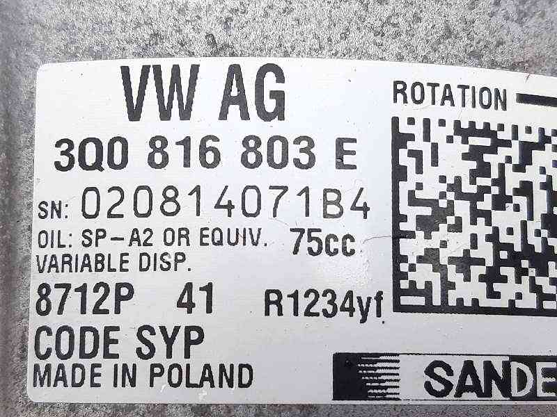COMPRESOR AIRE ACONDICIONADO AUDI A1 SPORTBACK (GBA) 3Q0816803E 3Q0816803E - Vista 3