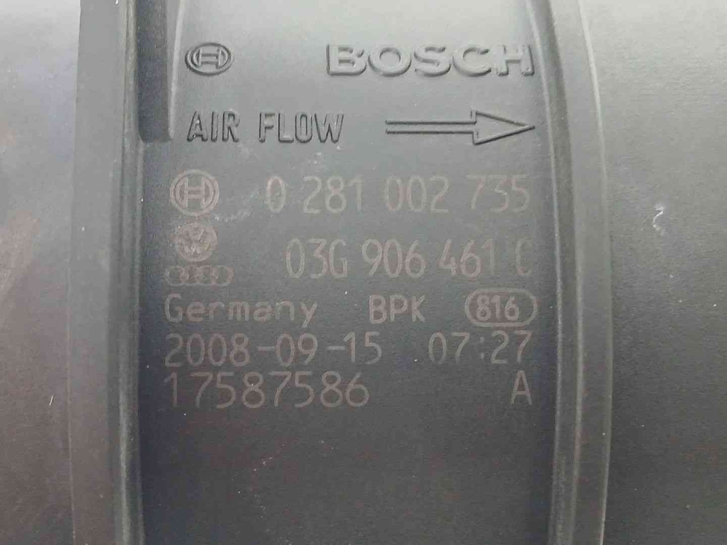 CAUDALIMETRO VOLKSWAGEN TIGUAN (5N_) 03G906461C / 0281002735 03G906461C0281002735 - Vista 2