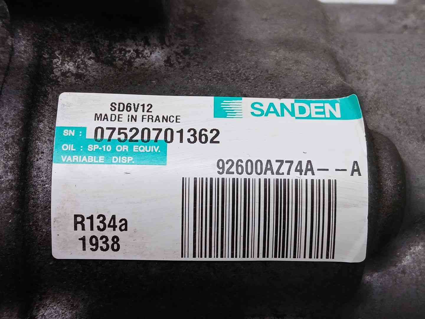 COMPRESOR AIRE ACONDICIONADO NISSAN NV200 / EVALIA Autobús 92600AZ74A 92600AZ74A - Vista 3