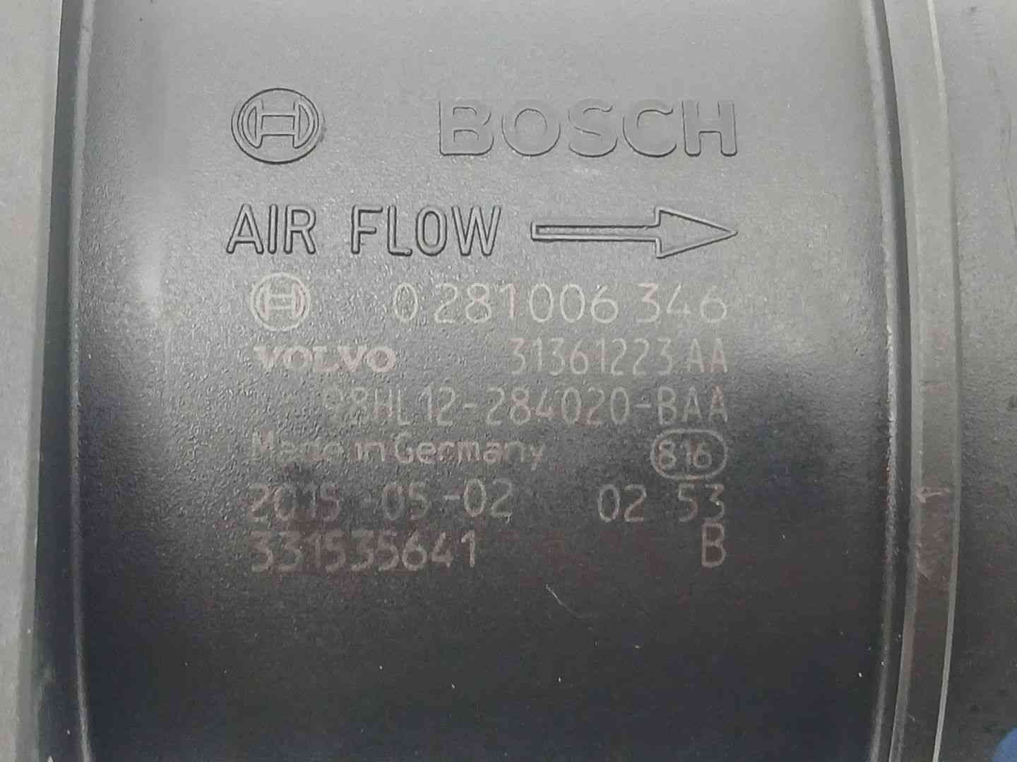 CAUDALIMETRO VOLVO V60 I Cross Country (157) 31361223AA / 0281006346 / 98HL12284020BAA 31361223AA028100634698HL12284020BAA - Vista 2