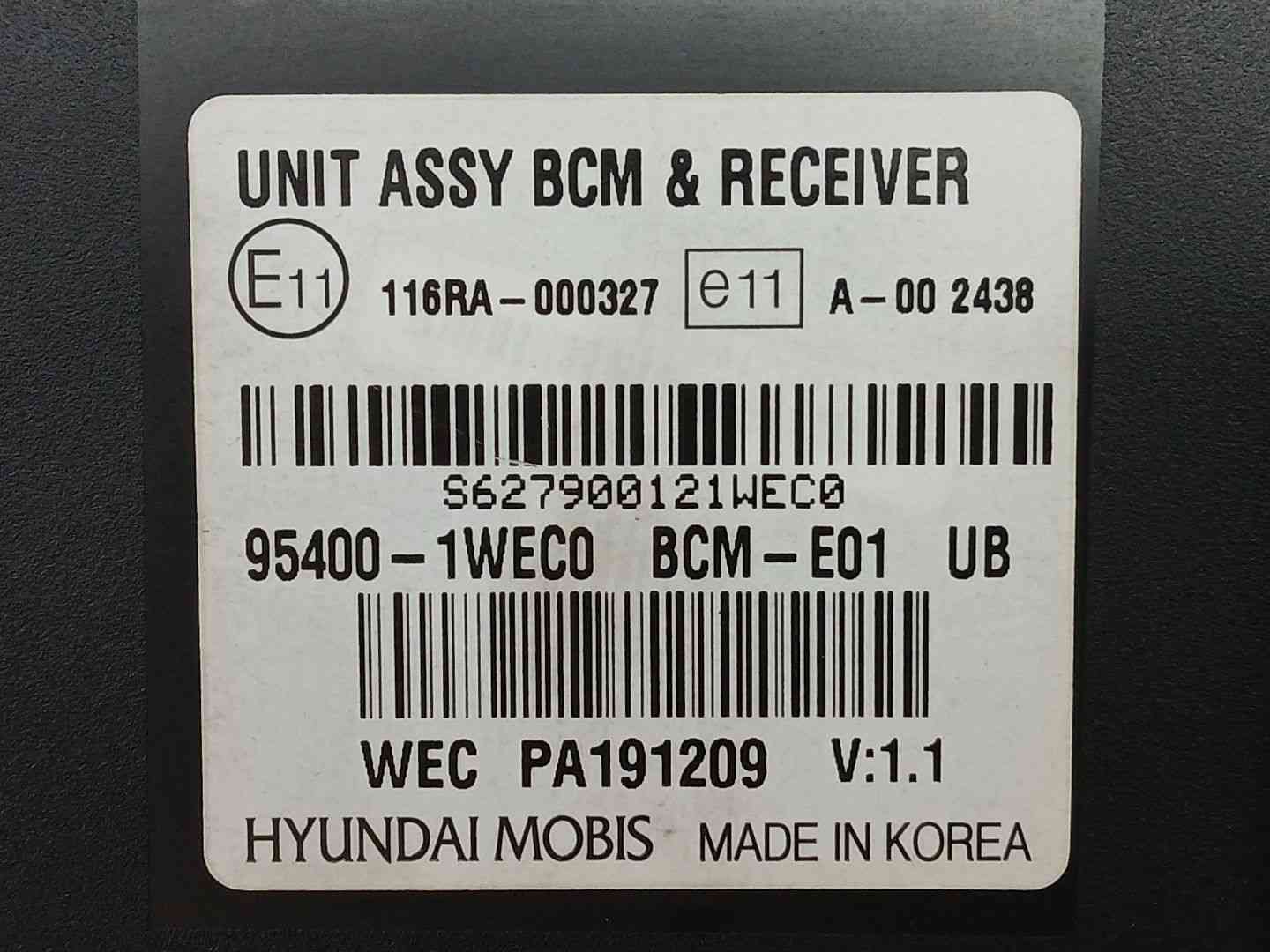 MODULO ELECTRONICO KIA RIO III (UB) 954001WEC0 / 116RA000327 954001WEC0116RA000327 - Vista 2