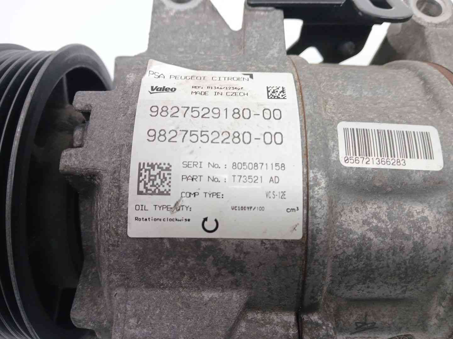 COMPRESOR AIRE ACONDICIONADO PEUGEOT 308 SW II (LC_, LJ_, LR_, LX_, L4_) 9827529180 9827529180 - Vista 2