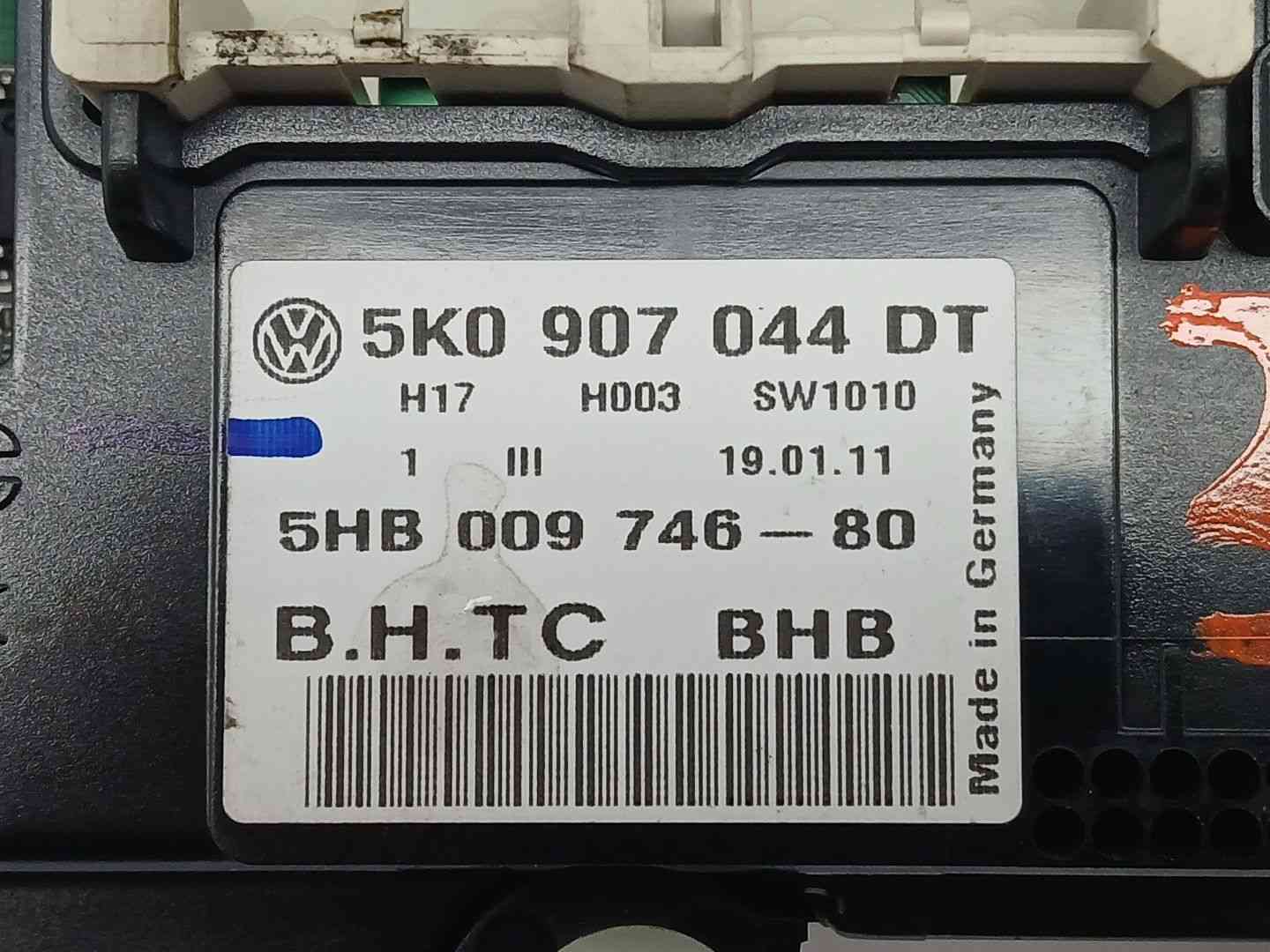 MANDO CLIMATIZADOR VOLKSWAGEN SCIROCCO III (137, 138) 5K0907044DT / 5HB00974680 5K0907044DT5HB00974680 - Vista 3