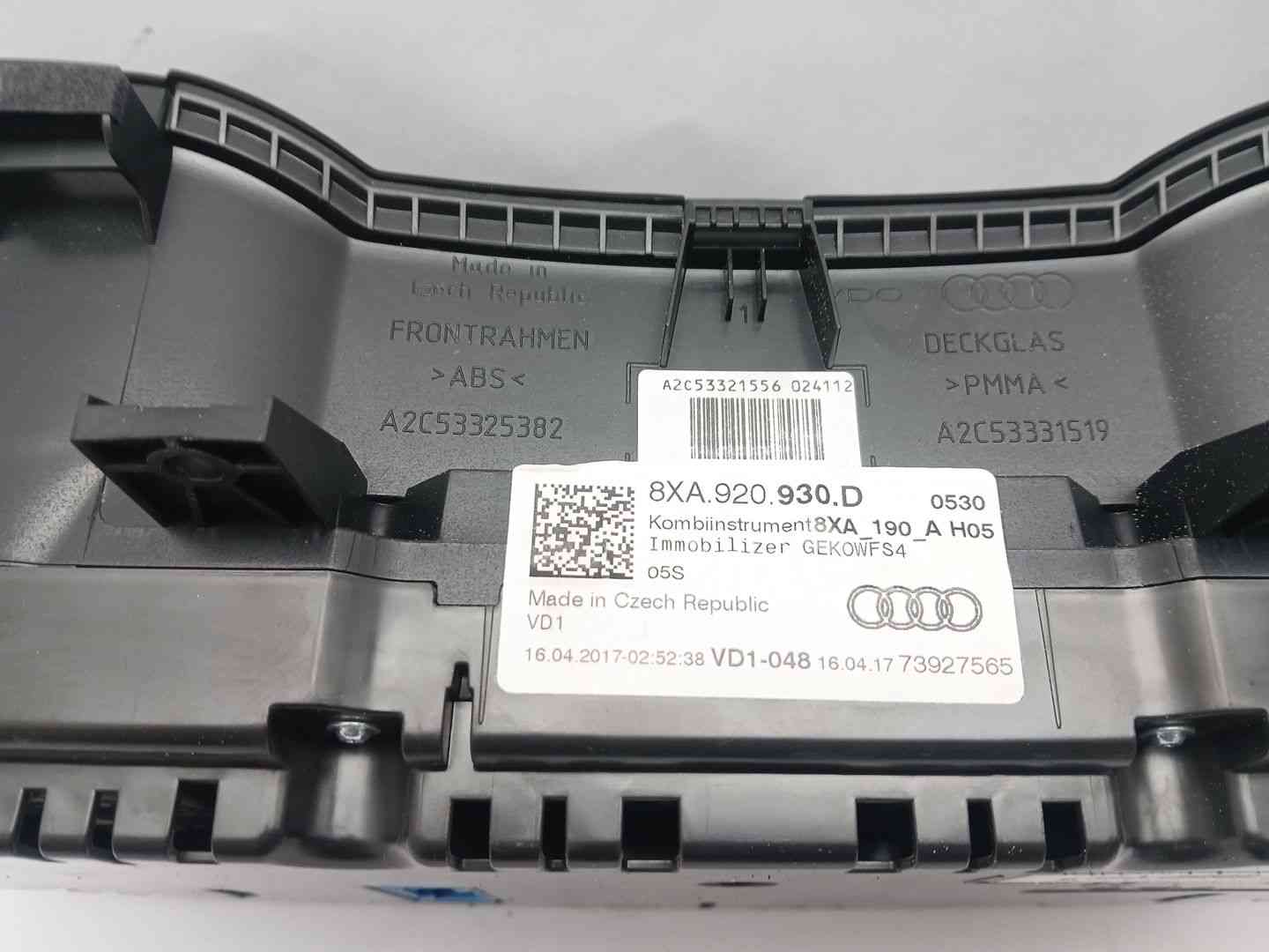 CUADRO INSTRUMENTOS AUDI A1 SPORTBACK (8XF) 8XA920930D 8XA920930D - Vista 3