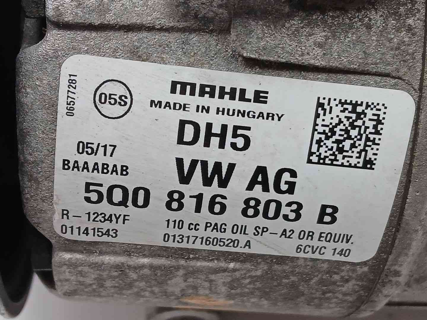 COMPRESOR AIRE ACONDICIONADO SEAT IBIZA IV ST (6J8, 6P8) 5Q0816803B 5Q0816803B - Vista 3