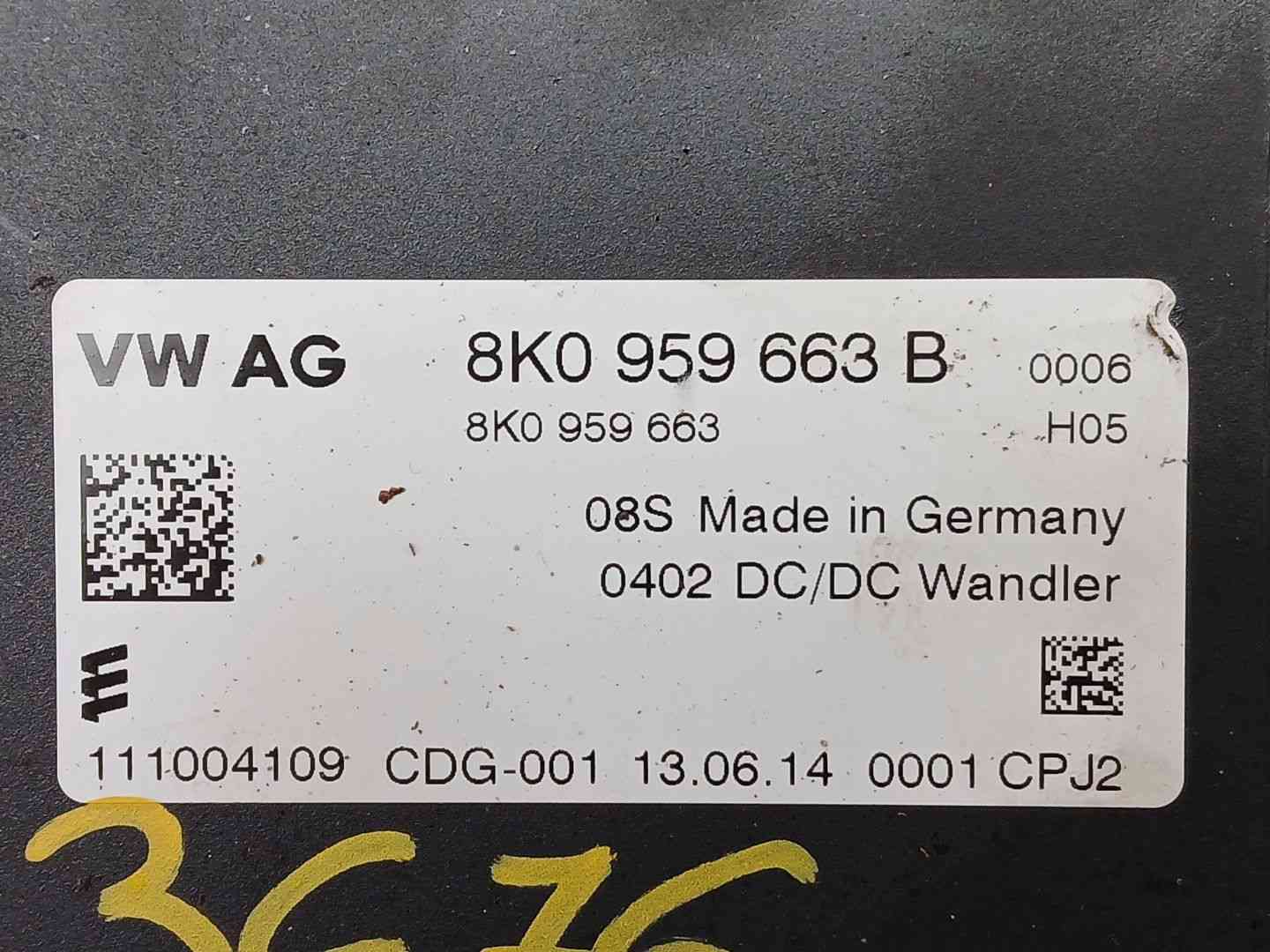 MODULO ELECTRONICO AUDI A4 BER. (B8) 8K0959663B 8K0959663B - Vista 2