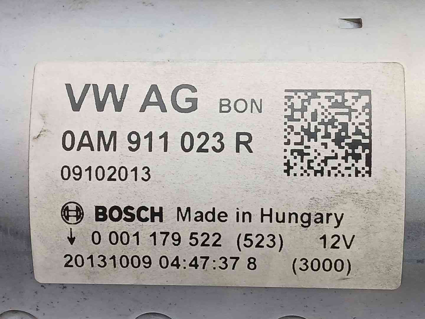 MOTOR ARRANQUE SKODA OCTAVIA III Combi (5E5, 5E6) 0AM911023R / 0001179522 0AM911023R0001179522 - Vista 2
